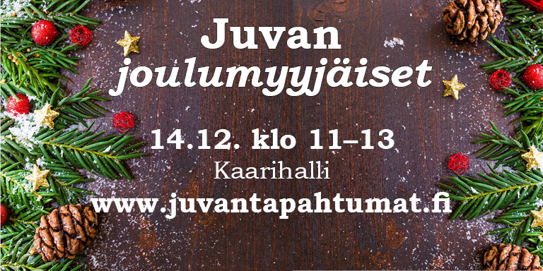 Lions Club Juva järjestää perinteeksi muodostuneet joulumyyjäiset Juvan Kaarihallilla 14.12.2024 klo 11-13.